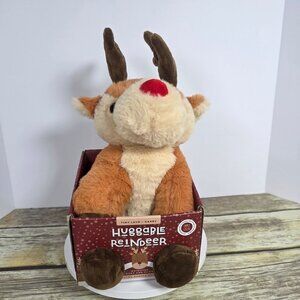 Tiny Love + Carry Huggable Reindeer Weighted Plush With Red Nose & Brown Antlers
